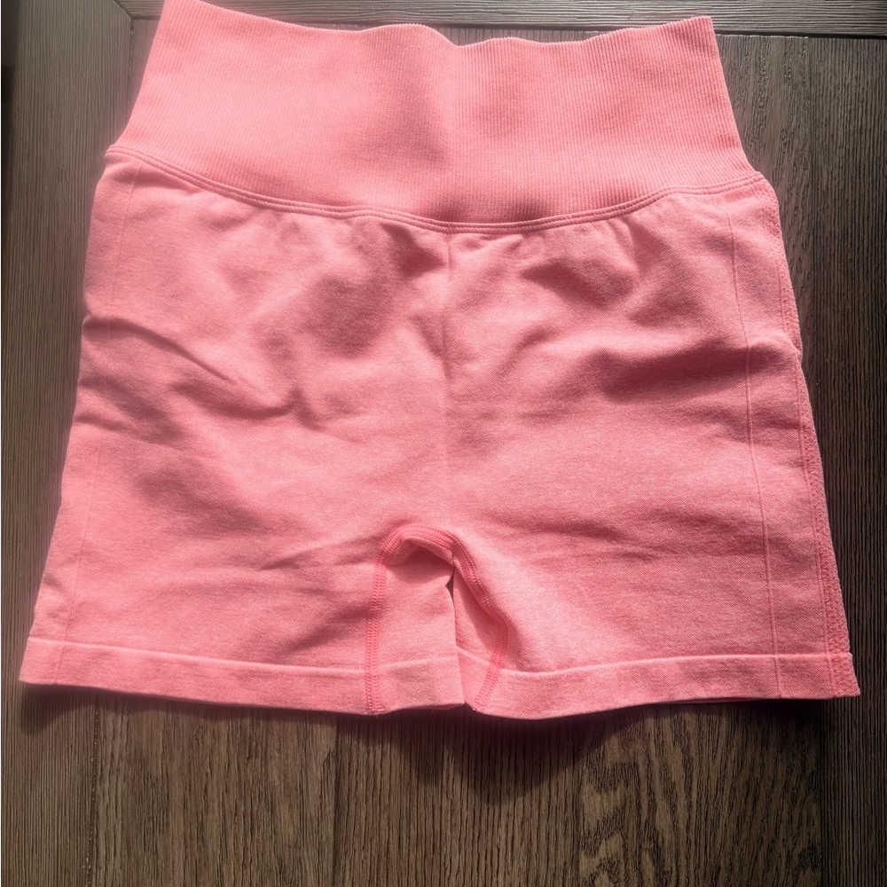 Amazon Pink High-Rise Bike Shorts